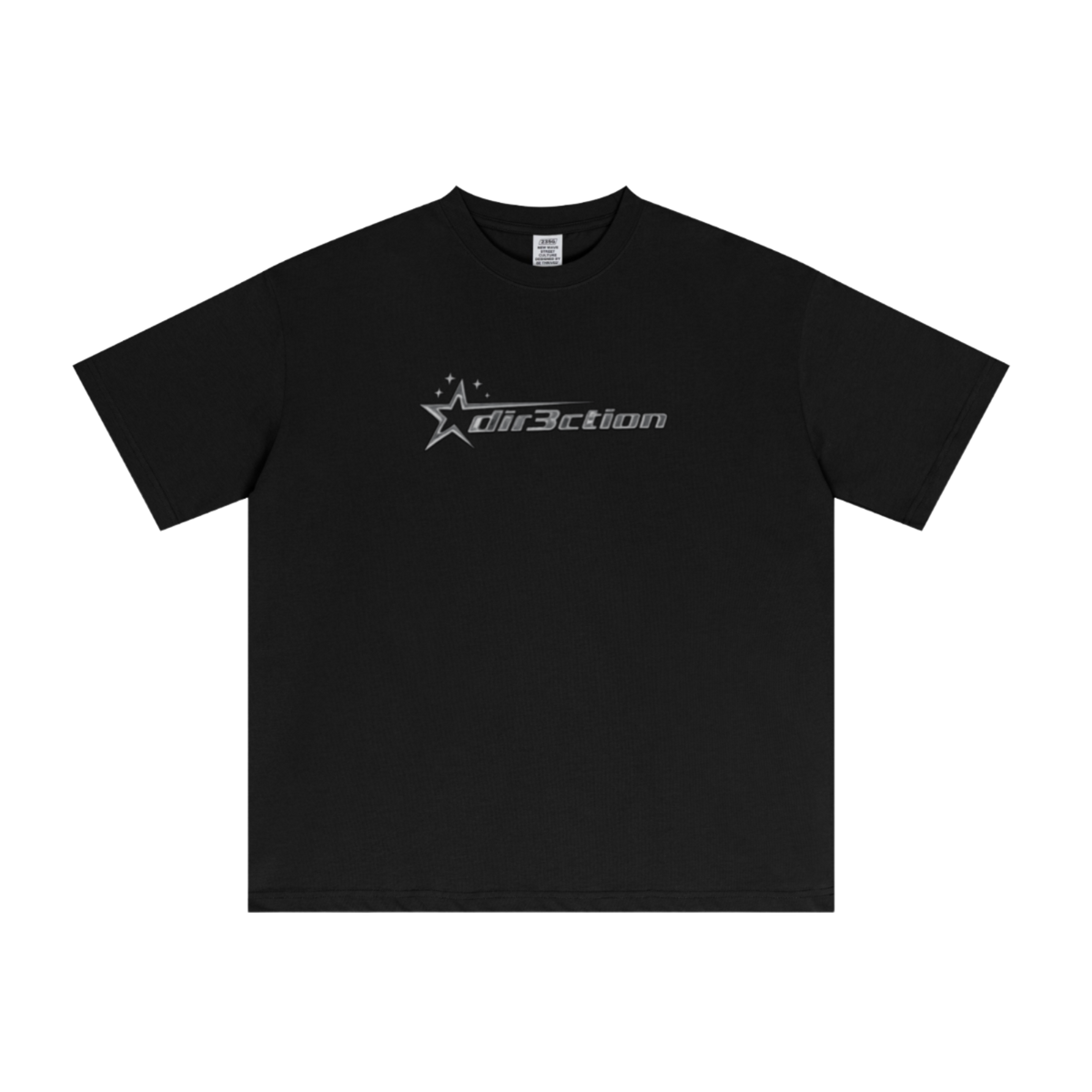 "dir3ction" Starry Silver Y2K Graphic Tee