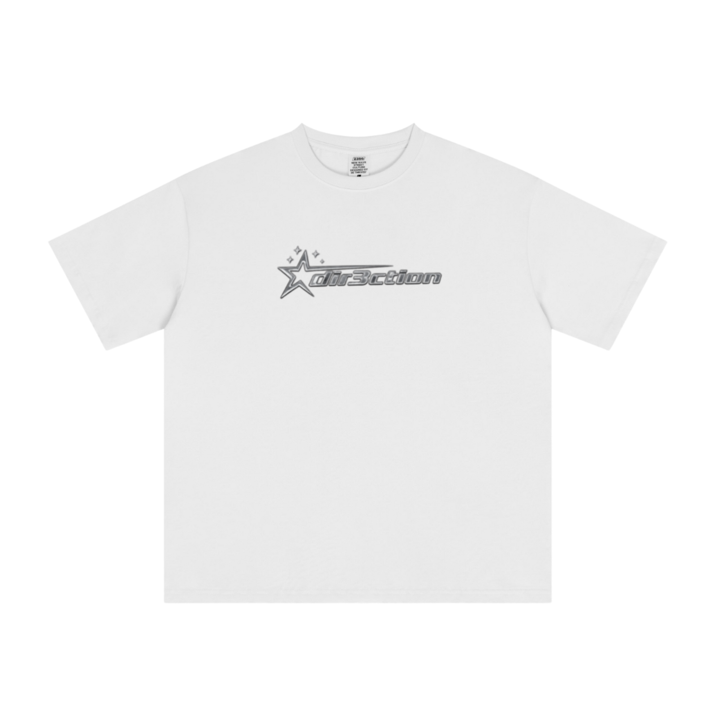 "dir3ction" Starry Silver Y2K Graphic Tee