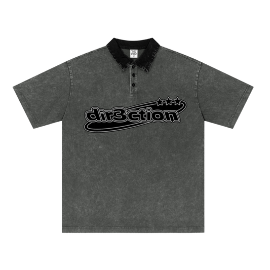 "dir3ction" Vintage Polo Neck Formal Tee
