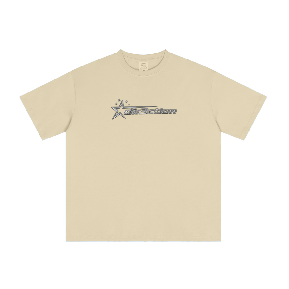 235GSM Men's cool-touch Crew Neck T-shirt Light yellow