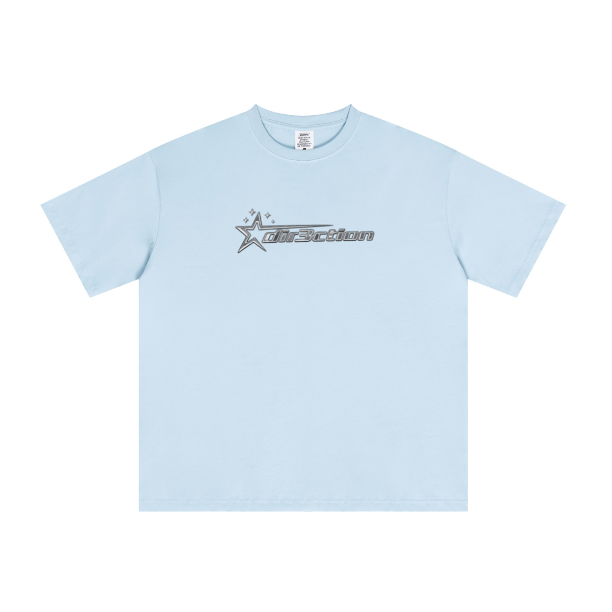 235GSM Men's cool-touch Crew Neck T-shirt Light blue