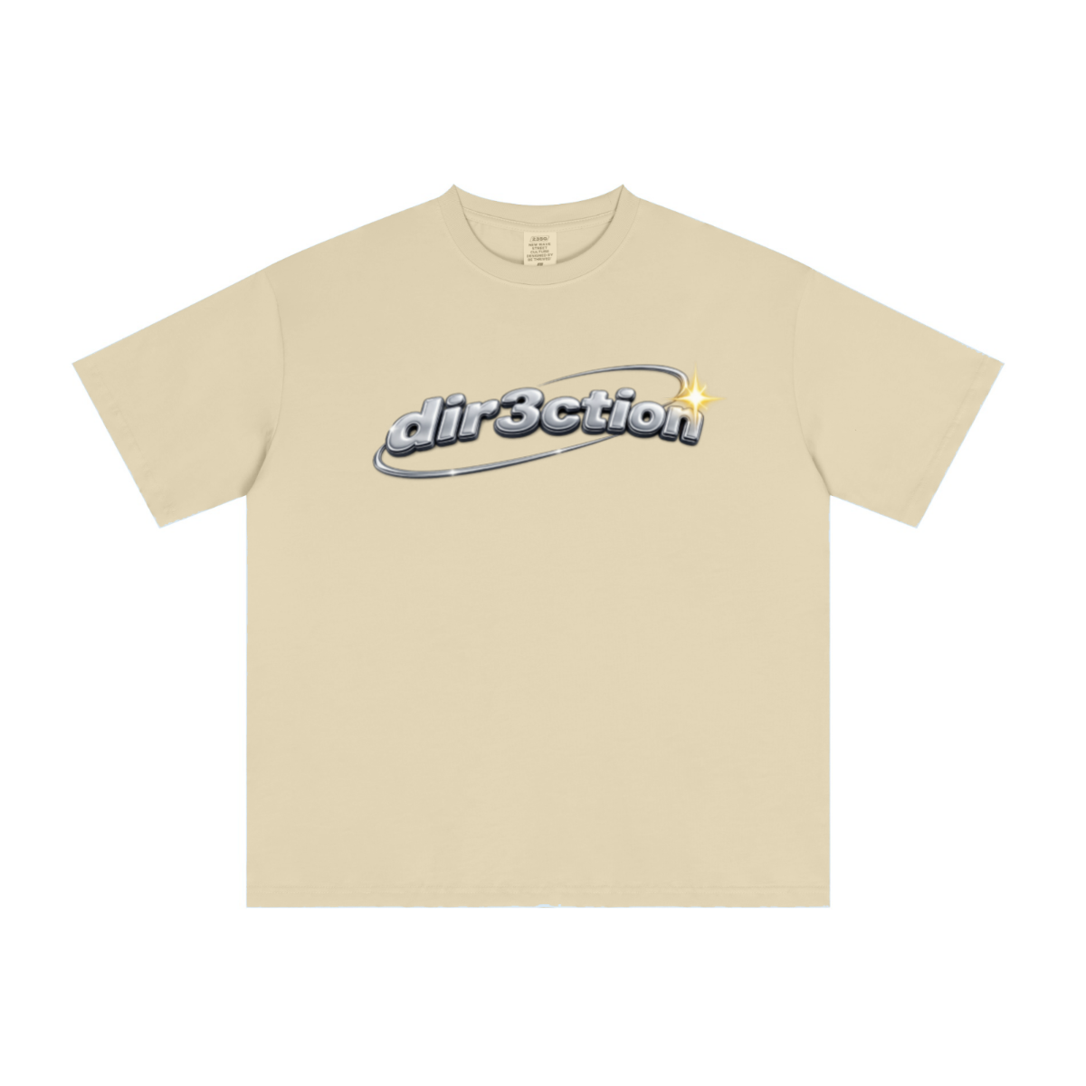 235GSM Men's cool-touch Crew Neck T-shirt Light yellow