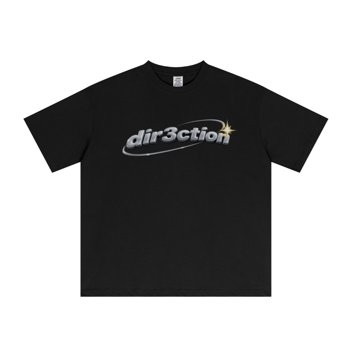 235GSM Men's cool-touch Crew Neck T-shirt Black