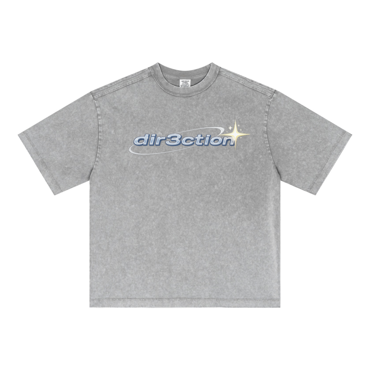 285GSM Men’s Webbing-Wash T-shirt Medium Grey