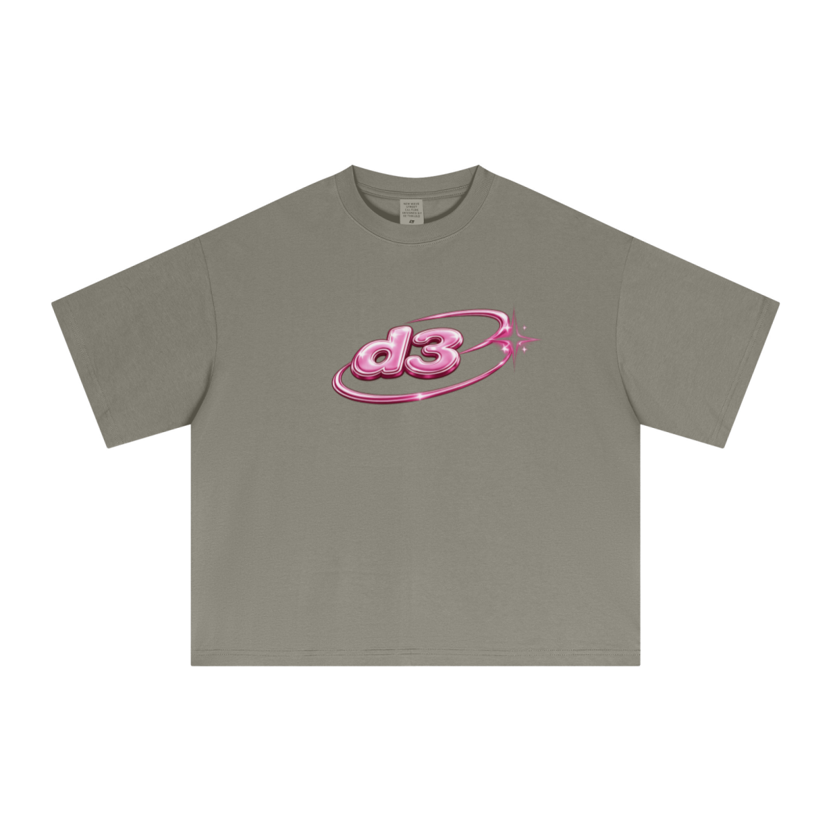 240GSM Men’s Ice-Feel Sorona Boxy-Fit Solid-Color Loose T-shirt Grey Brown
