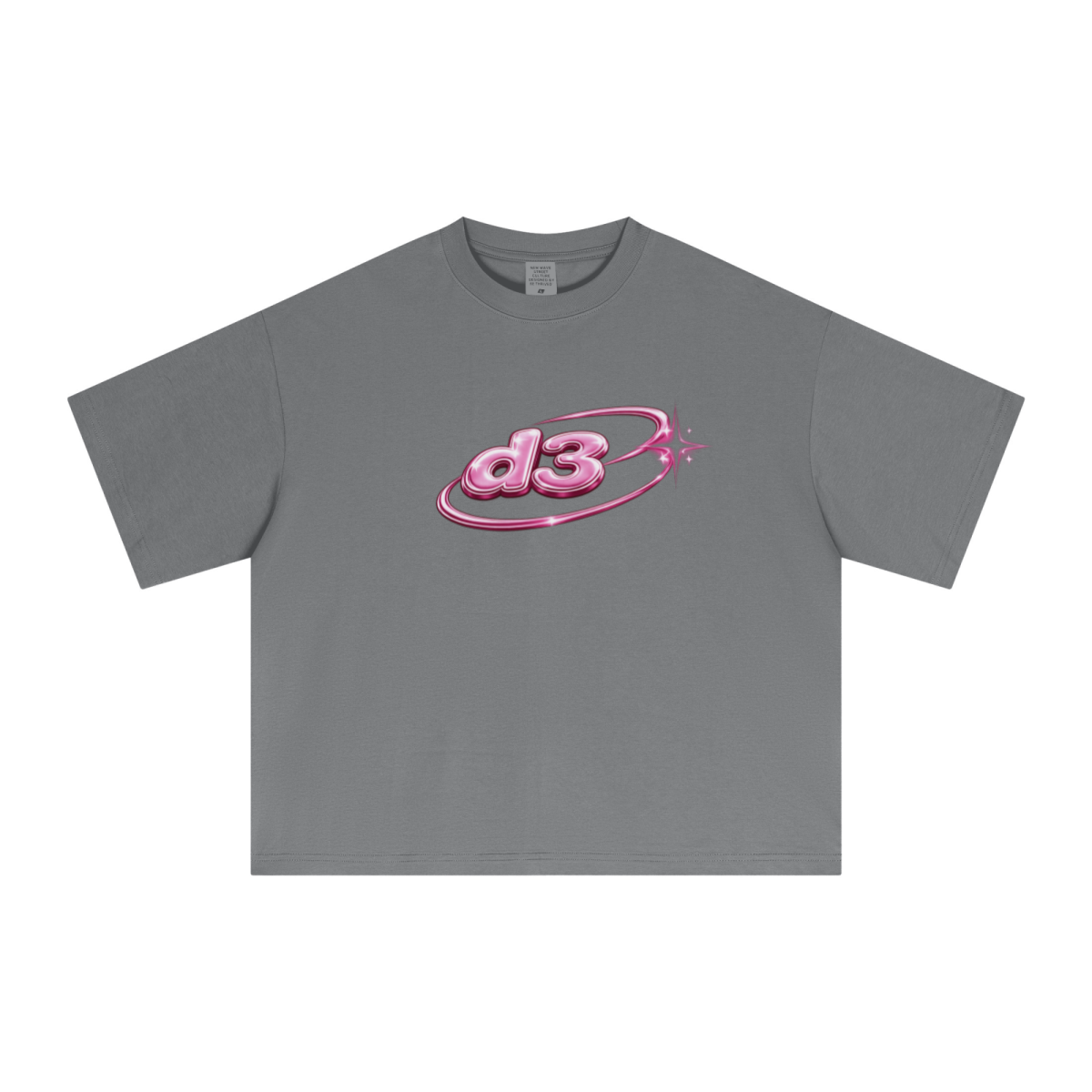 240GSM Men’s Ice-Feel Sorona Boxy-Fit Solid-Color Loose T-shirt Grey
