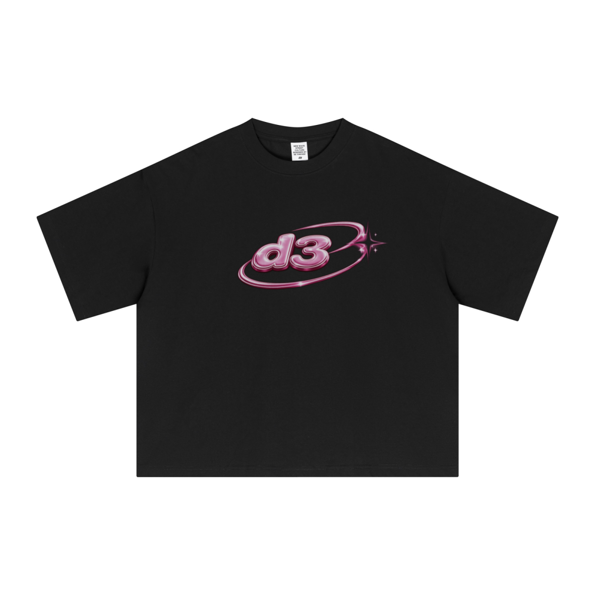 240GSM Men’s Ice-Feel Sorona Boxy-Fit Solid-Color Loose T-shirt Black