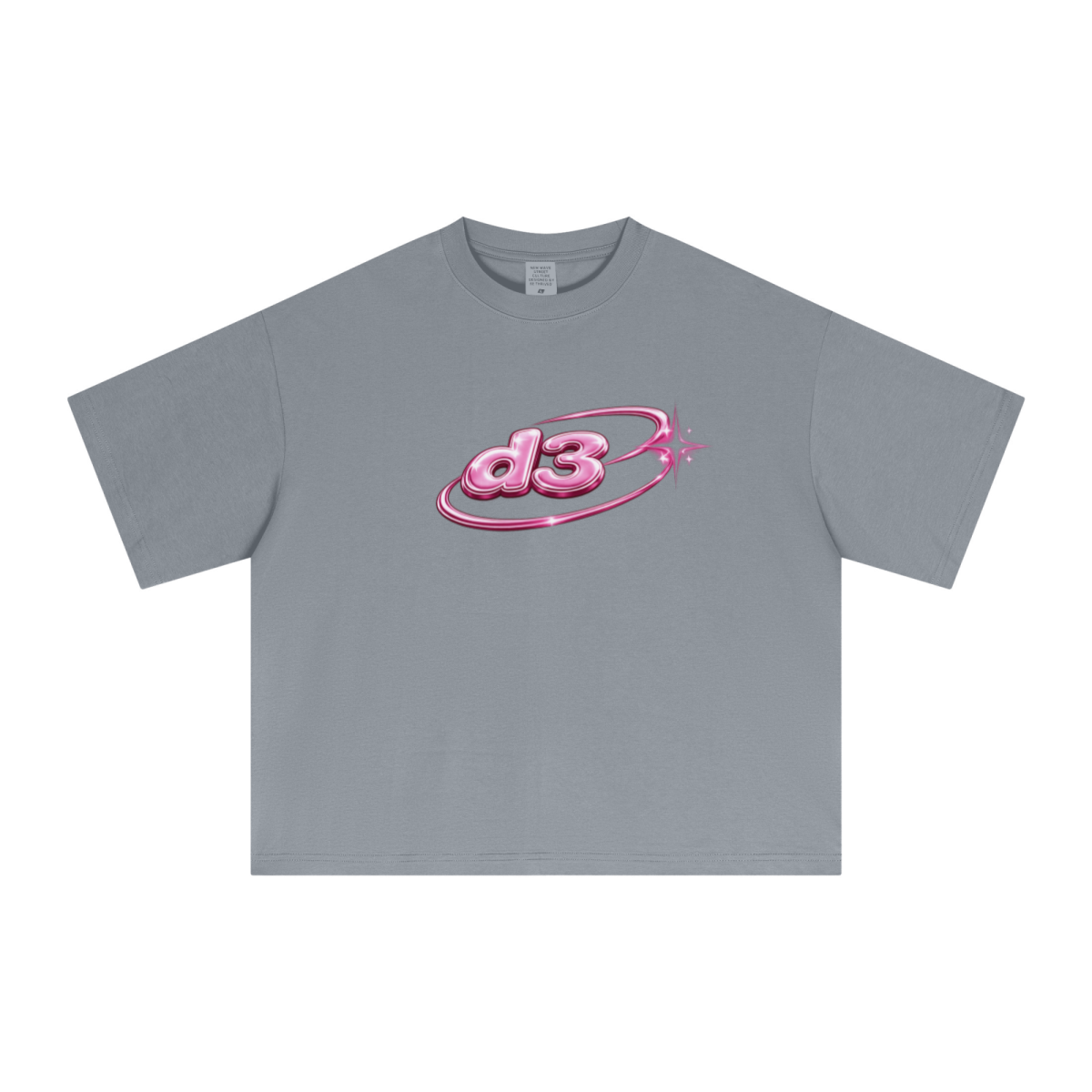 240GSM Men’s Ice-Feel Sorona Boxy-Fit Solid-Color Loose T-shirt Heathered Grey