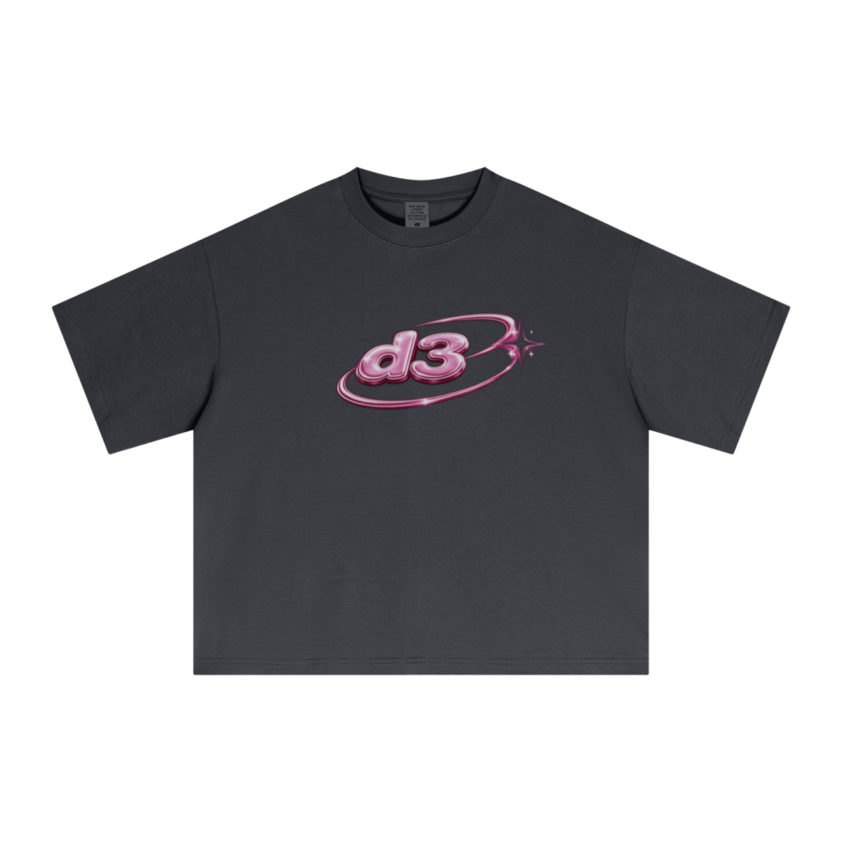 240GSM Men’s Ice-Feel Sorona Boxy-Fit Solid-Color Loose T-shirt Carbon Grey
