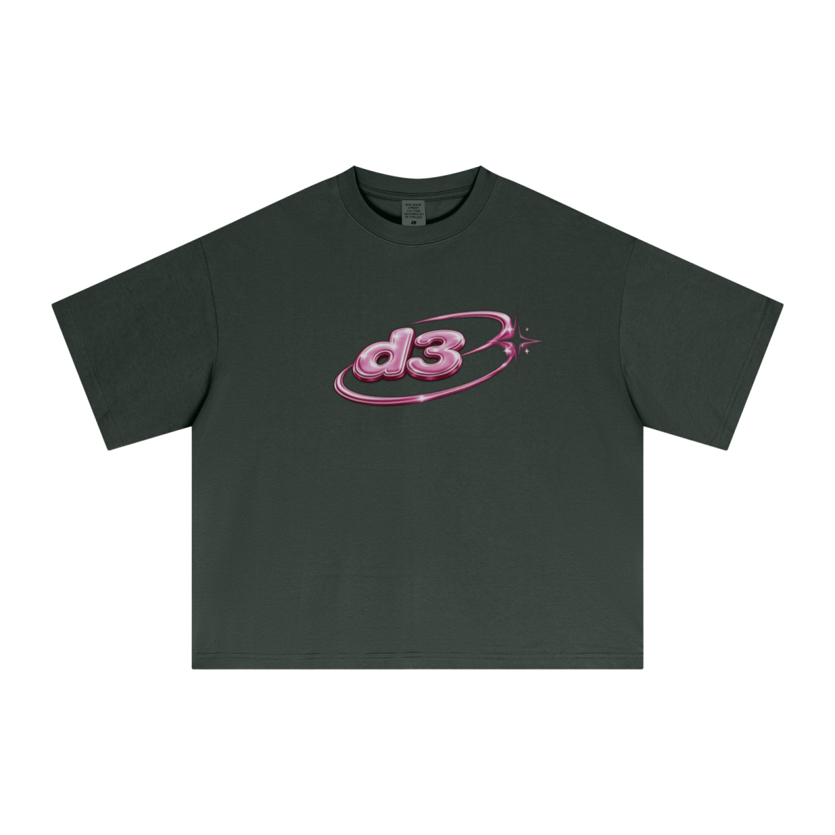 240GSM Men’s Ice-Feel Sorona Boxy-Fit Solid-Color Loose T-shirt Rainforest Green