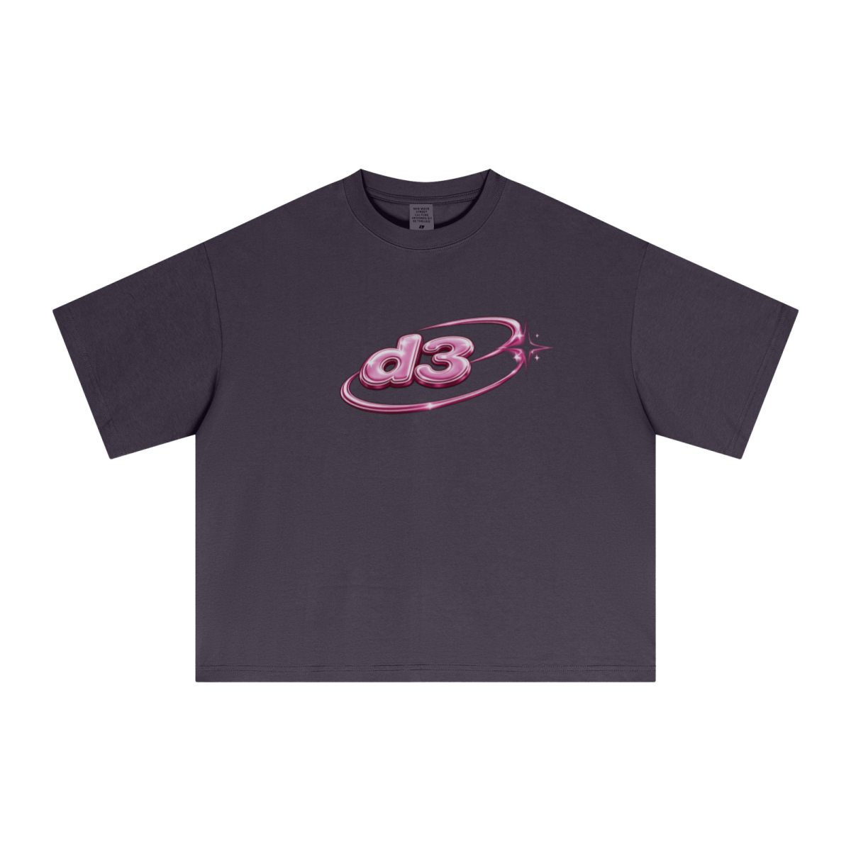 240GSM Men’s Ice-Feel Sorona Boxy-Fit Solid-Color Loose T-shirt Raspberry Purple