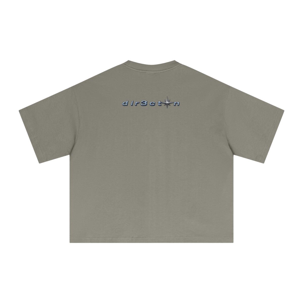 240GSM Men’s Ice-Feel Sorona Boxy-Fit Solid-Color Loose T-shirt Grey Brown