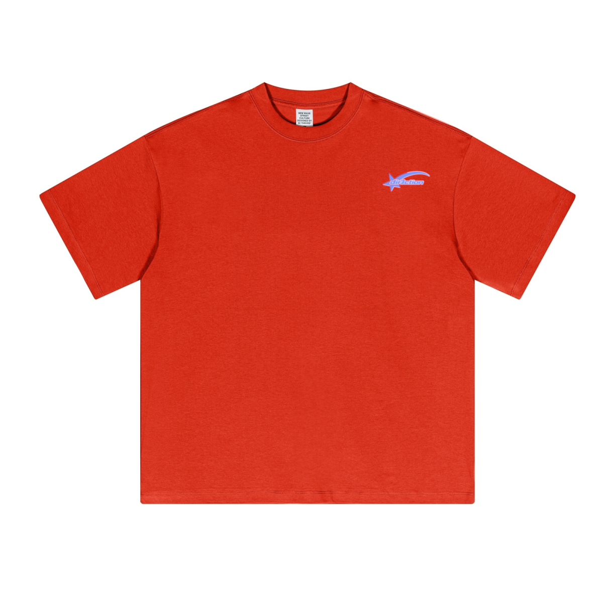 230GSM Unisex Cool-Touch Sorona Fabric Basic Crew Neck T-shirt Red