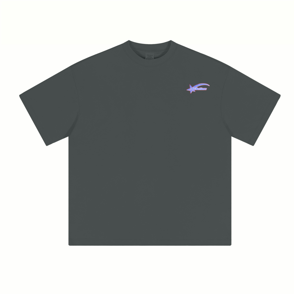 230GSM Unisex Cool-Touch Sorona Fabric Basic Crew Neck T-shirt Charcoal Gray