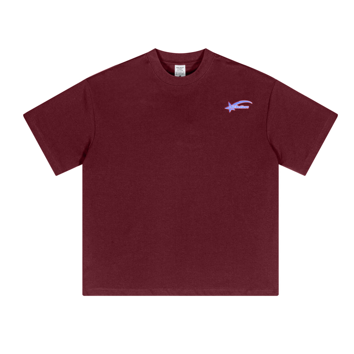 230GSM Unisex Cool-Touch Sorona Fabric Basic Crew Neck T-shirt Deep Red