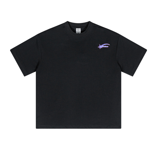 230GSM Unisex Cool-Touch Sorona Fabric Basic Crew Neck T-shirt Black