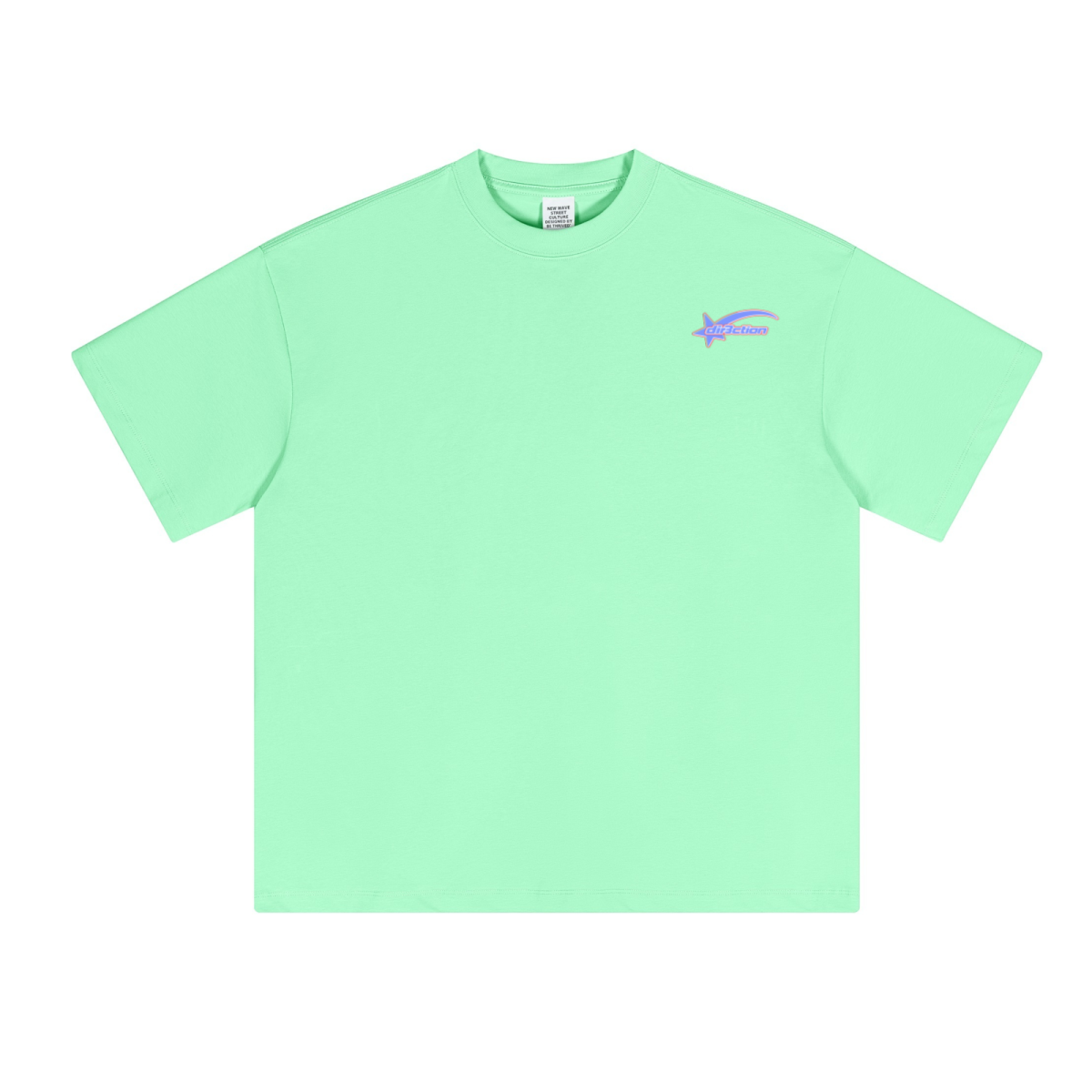 230GSM Unisex Cool-Touch Sorona Fabric Basic Crew Neck T-shirt Mint Green