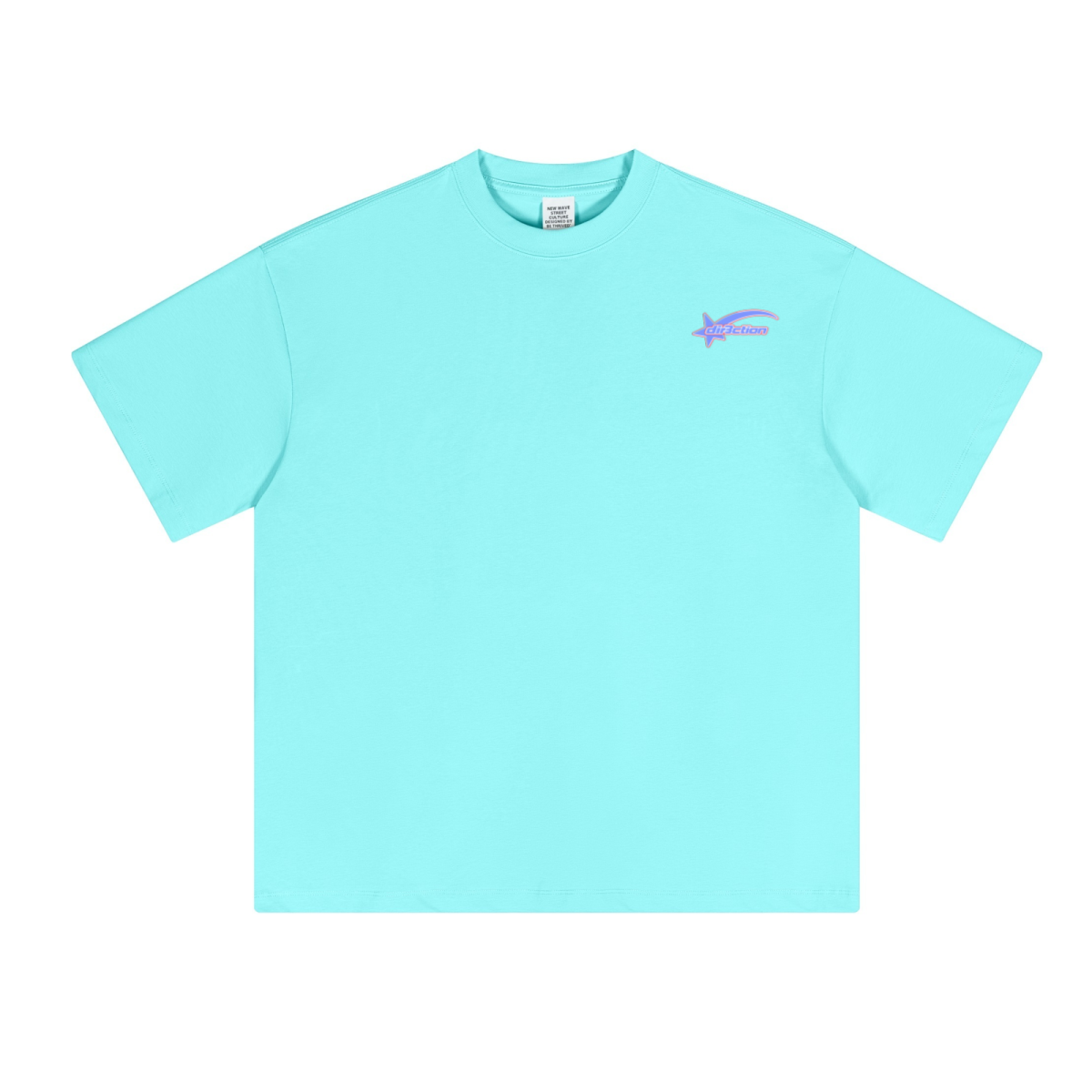 230GSM Unisex Cool-Touch Sorona Fabric Basic Crew Neck T-shirt Ice Blue