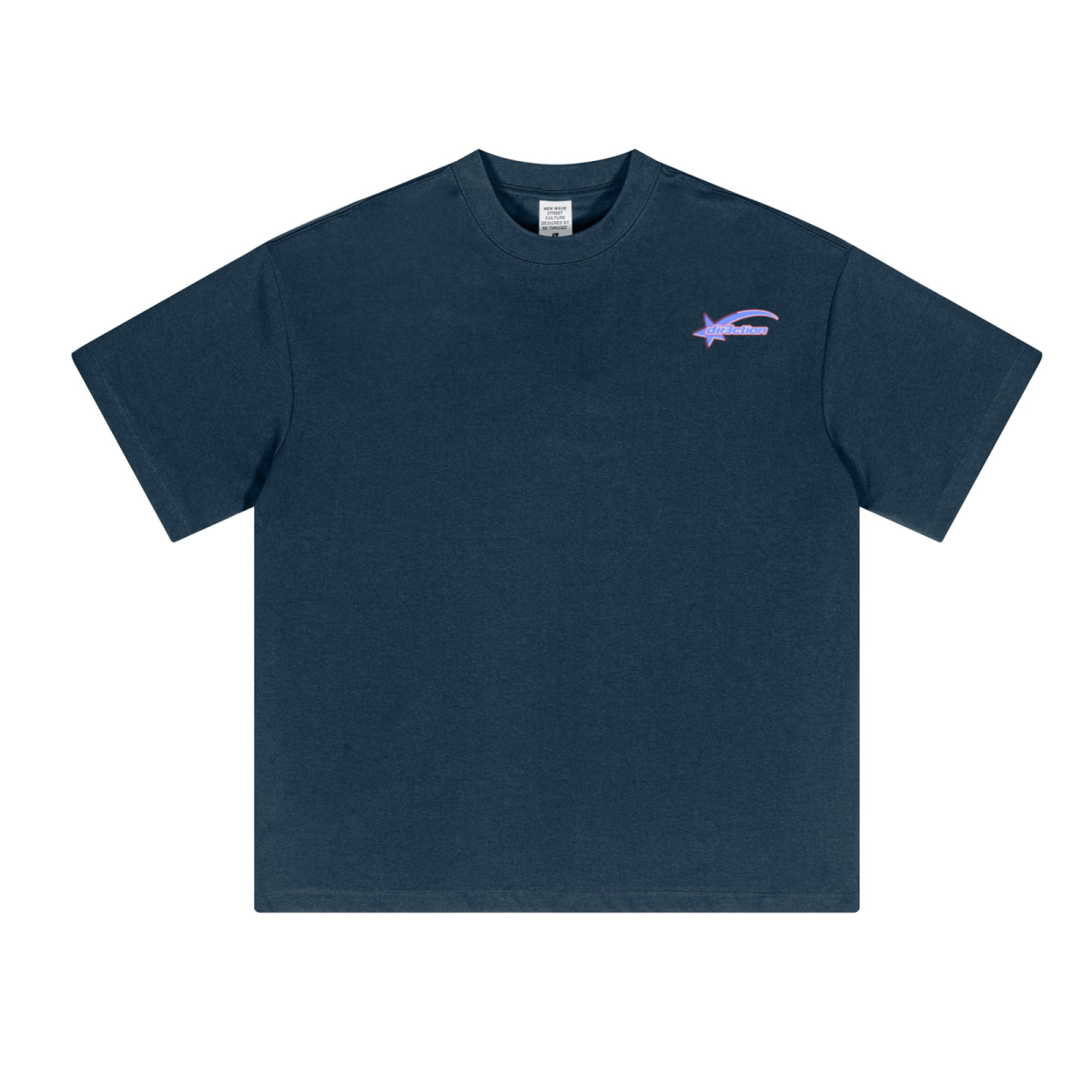 230GSM Unisex Cool-Touch Sorona Fabric Basic Crew Neck T-shirt Navy Blue
