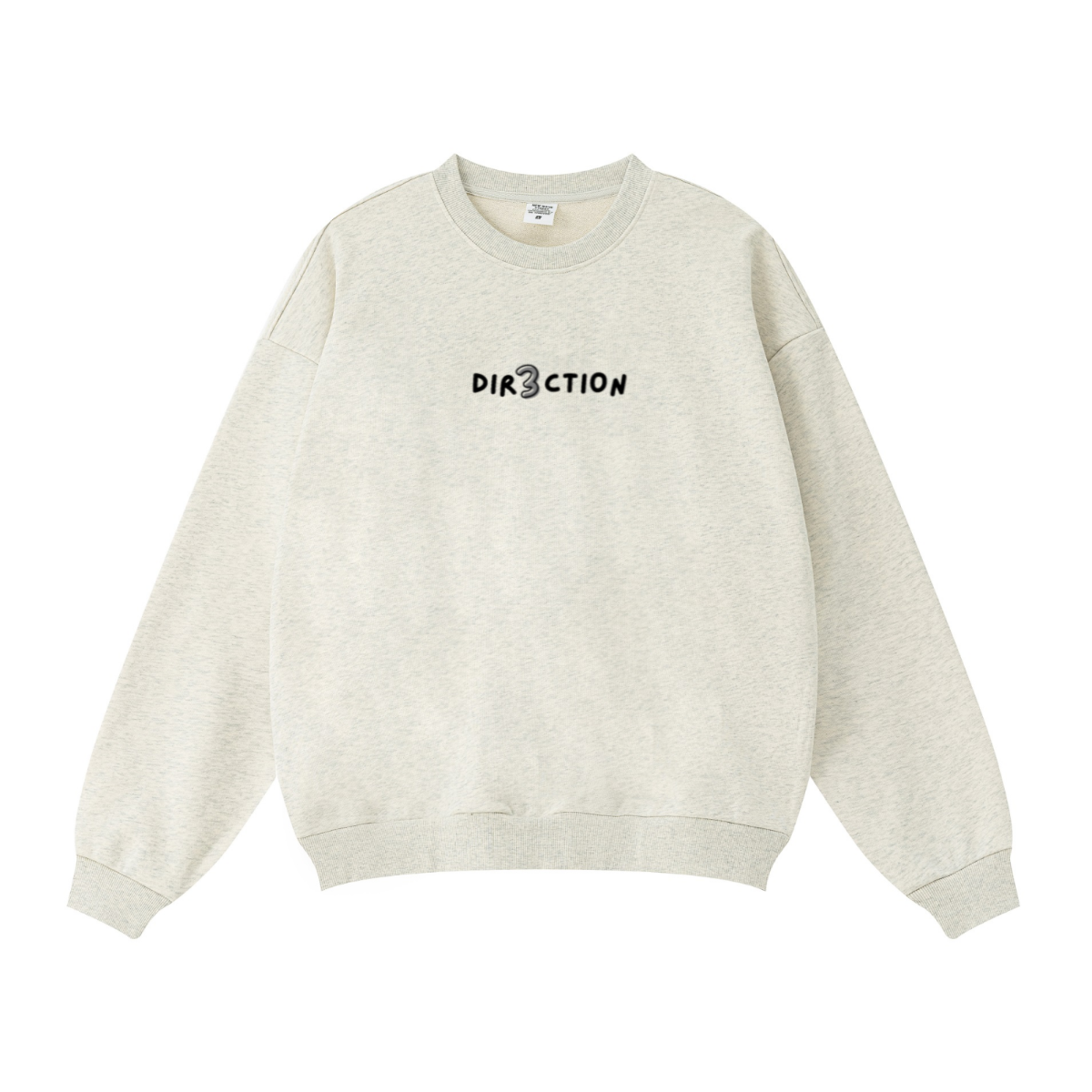 360GSM Unisex Solid-Color Loopback Crew Neck Sweatshirt Oatmeal