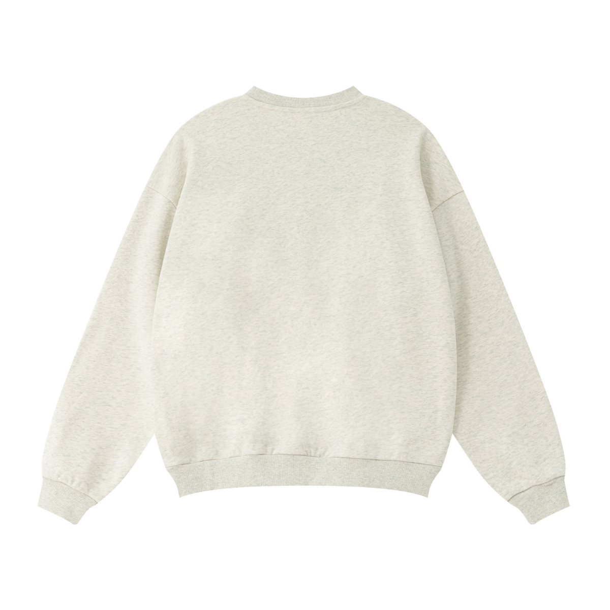 360GSM Unisex Solid-Color Loopback Crew Neck Sweatshirt Oatmeal