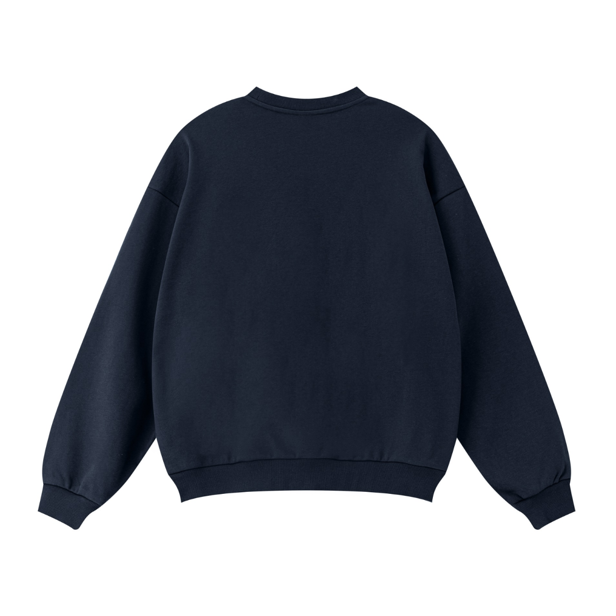 360GSM Unisex Solid-Color Loopback Crew Neck Sweatshirt Midnight Navy