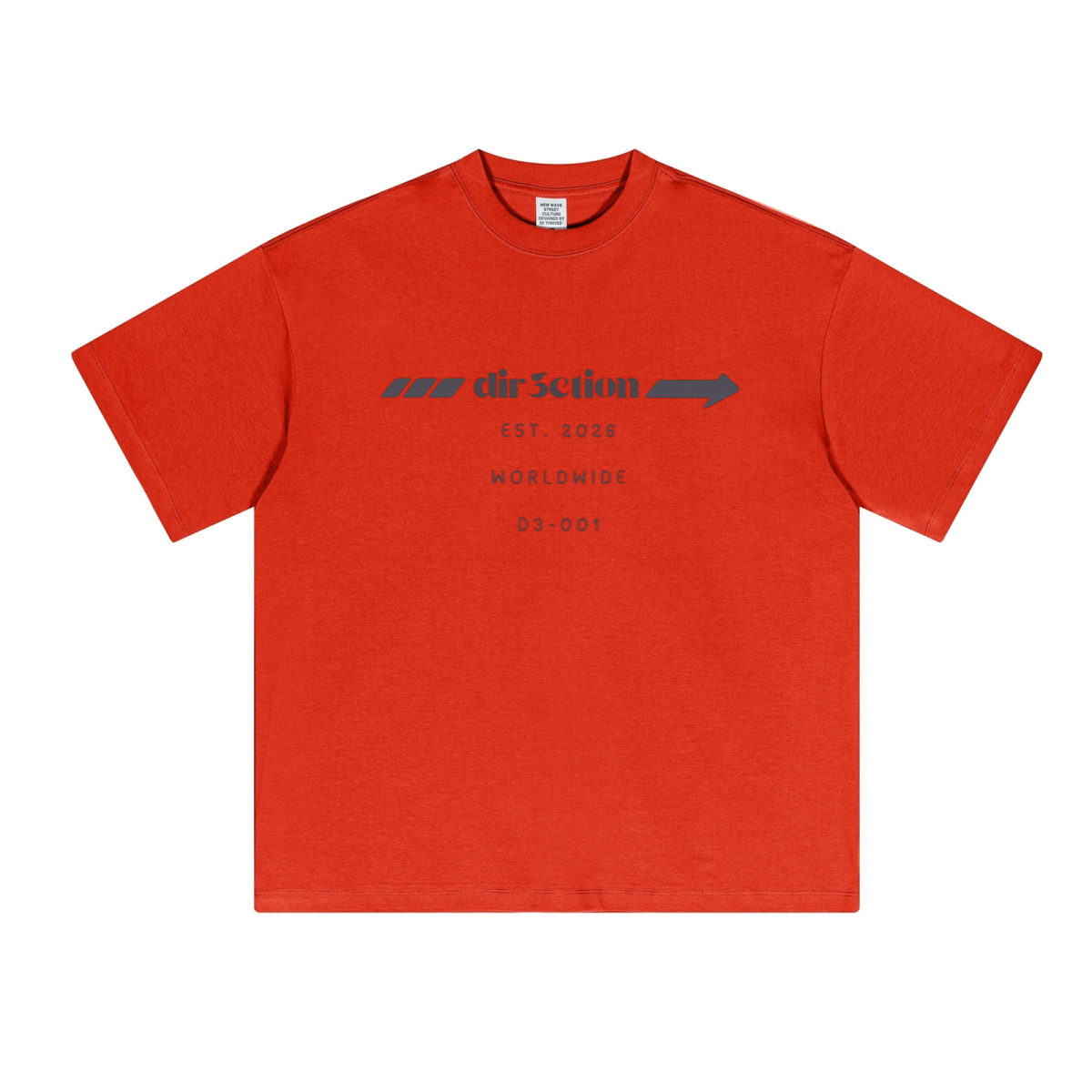 230GSM Unisex Cool-Touch Sorona Fabric Basic Crew Neck T-shirt Red