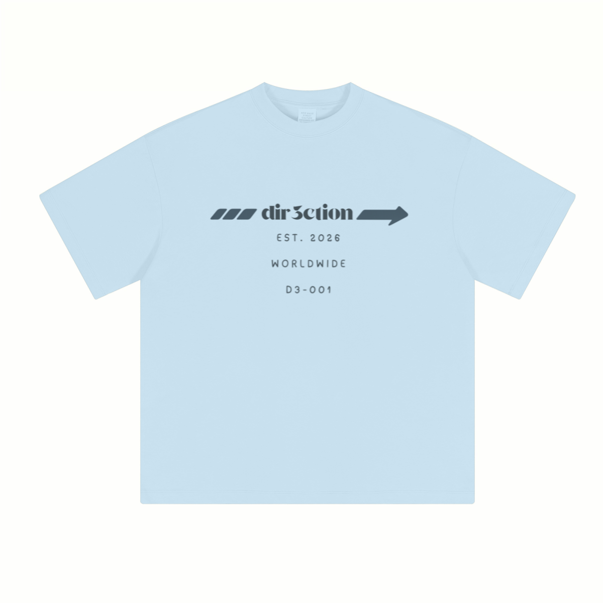 230GSM Unisex Cool-Touch Sorona Fabric Basic Crew Neck T-shirt Sky Blue
