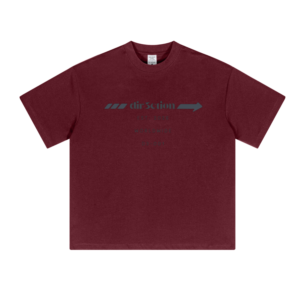 230GSM Unisex Cool-Touch Sorona Fabric Basic Crew Neck T-shirt Deep Red