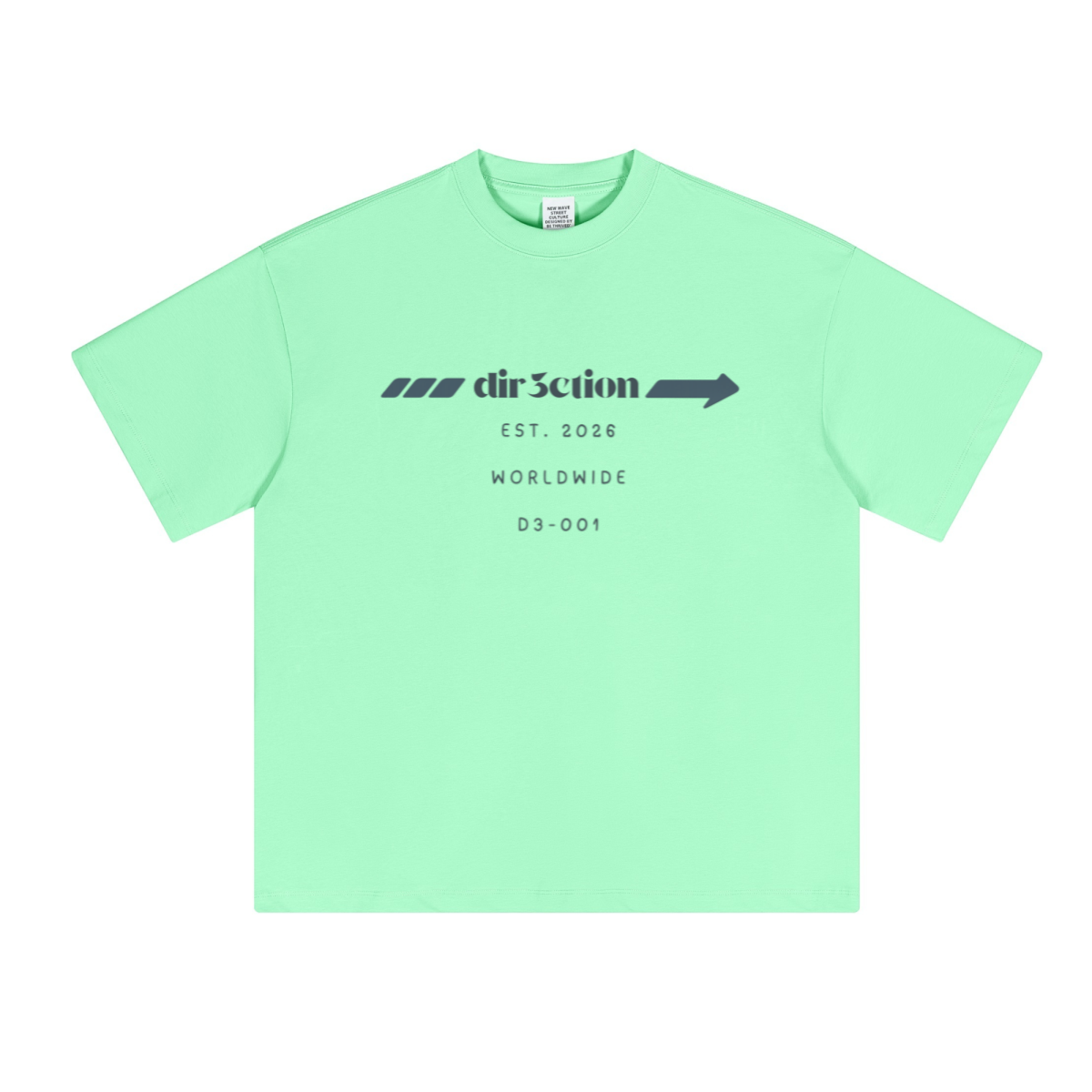 230GSM Unisex Cool-Touch Sorona Fabric Basic Crew Neck T-shirt Mint Green