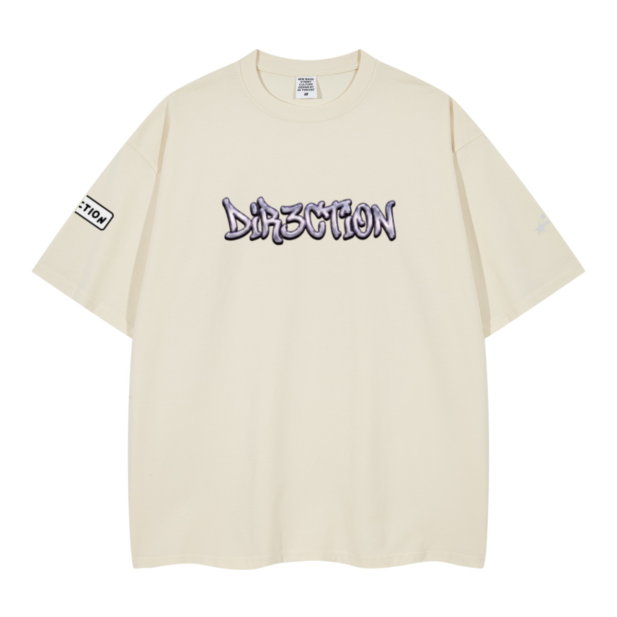 260GSM Unisex Earth-Tone Fog Heavyweight T-shirt Cream White