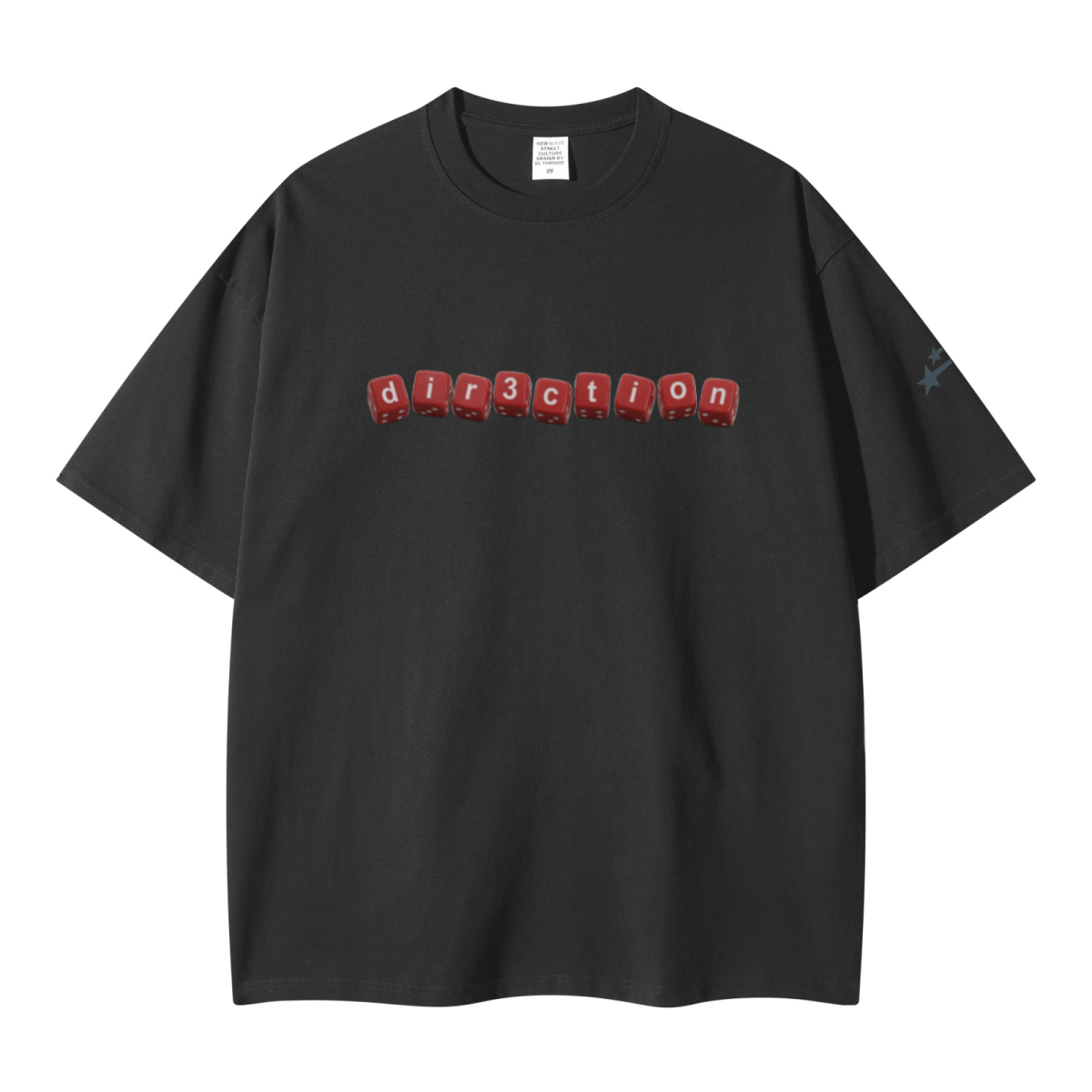 260GSM Unisex Earth-Tone Fog Heavyweight T-shirt Black
