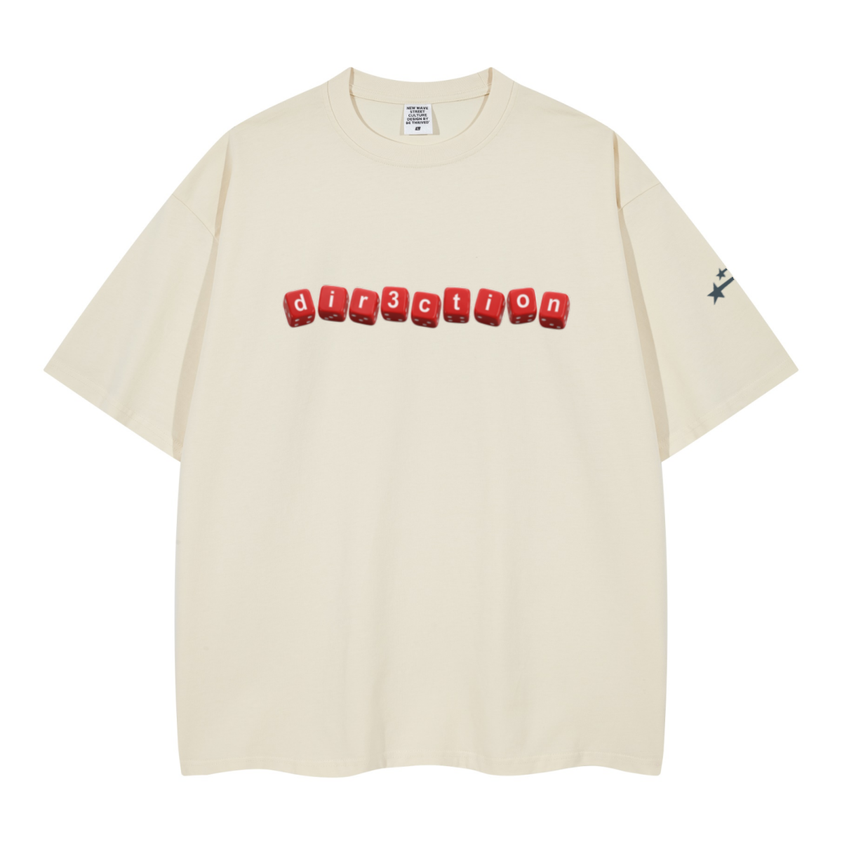 260GSM Unisex Earth-Tone Fog Heavyweight T-shirt Cream White