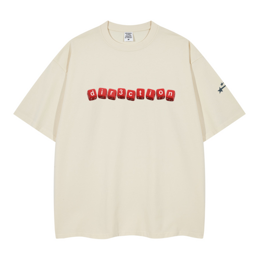 260GSM Unisex Earth-Tone Fog Heavyweight T-shirt Cream White