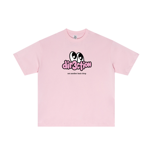 180GSM Women's Low-Shrink Skin-Friendly Lightweight T-shirt  Light pink